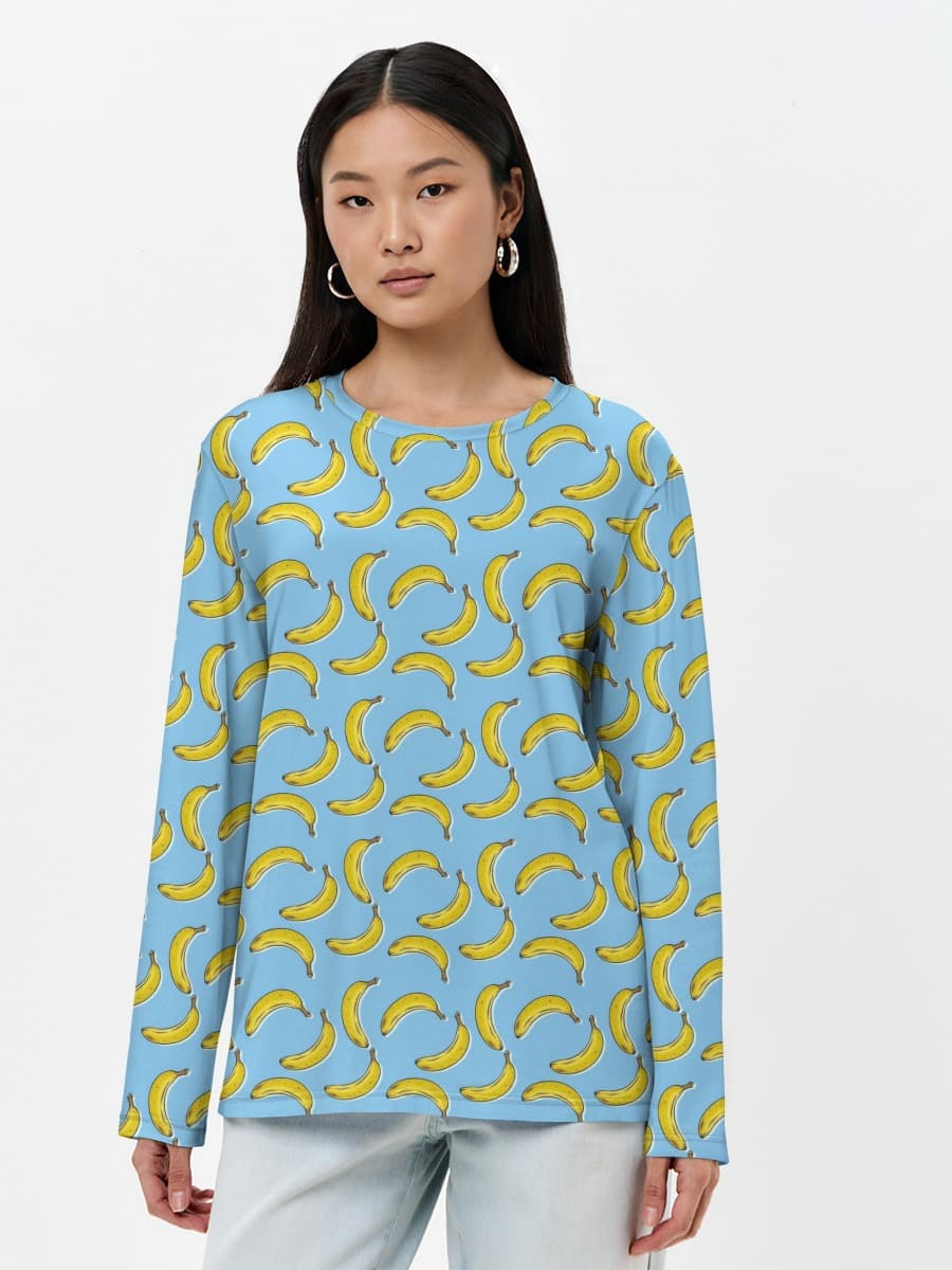 Camisa de manga larga para mujer. Algodón.