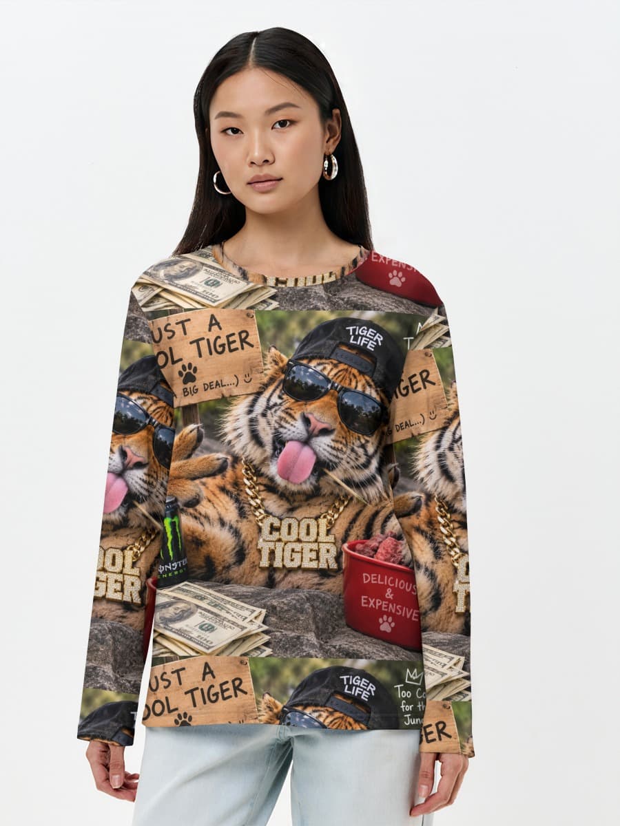 T-shirt Coton Manches Longues Femme