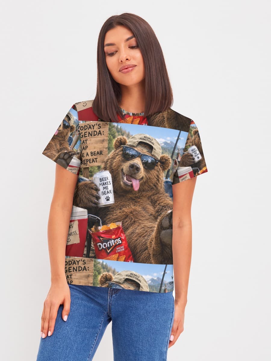 Camiseta básica de algodón para mujer