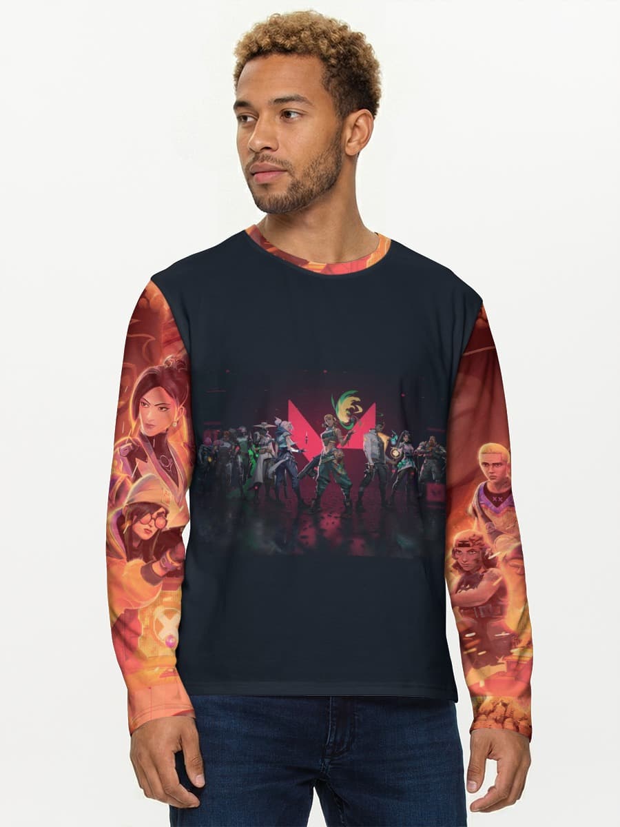 Camisa de manga larga de algodón para hombre