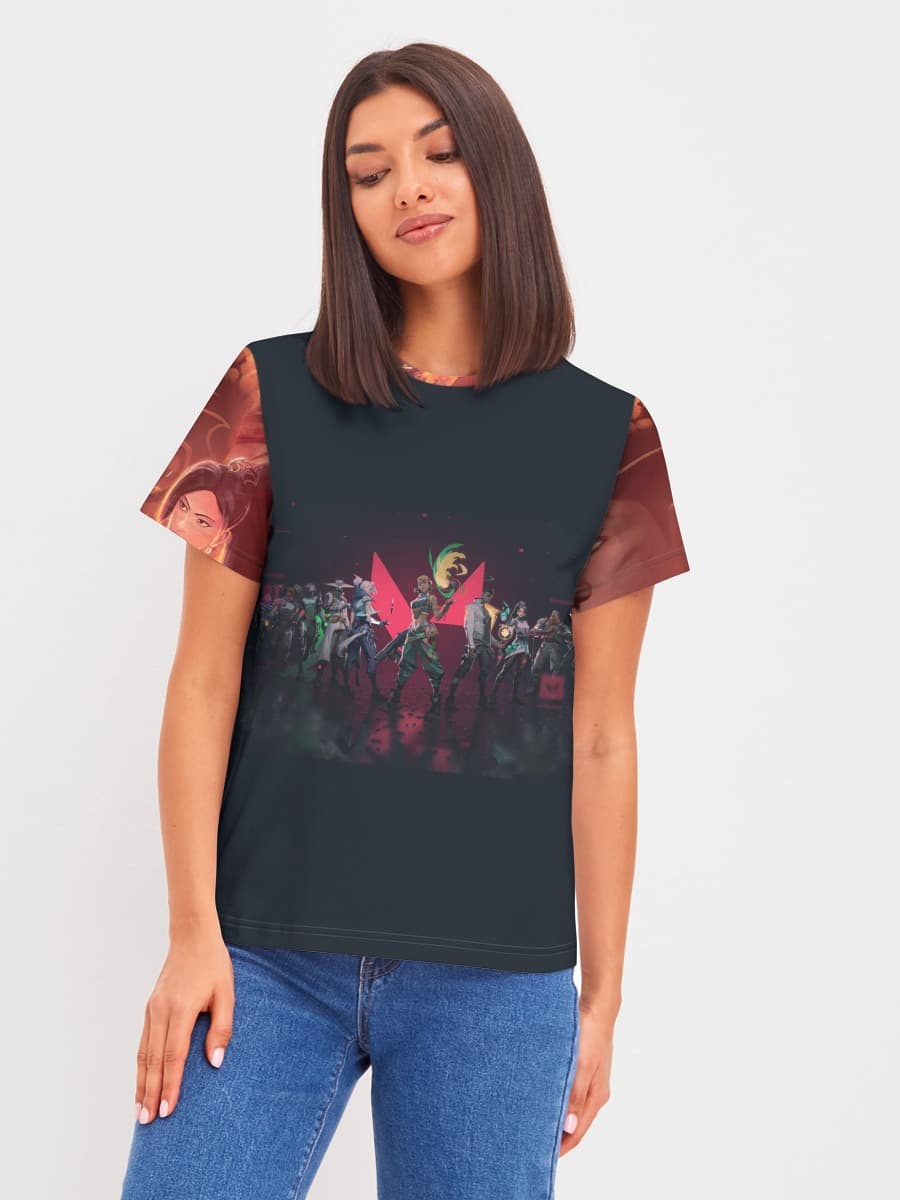 Camiseta básica de algodón para mujer
