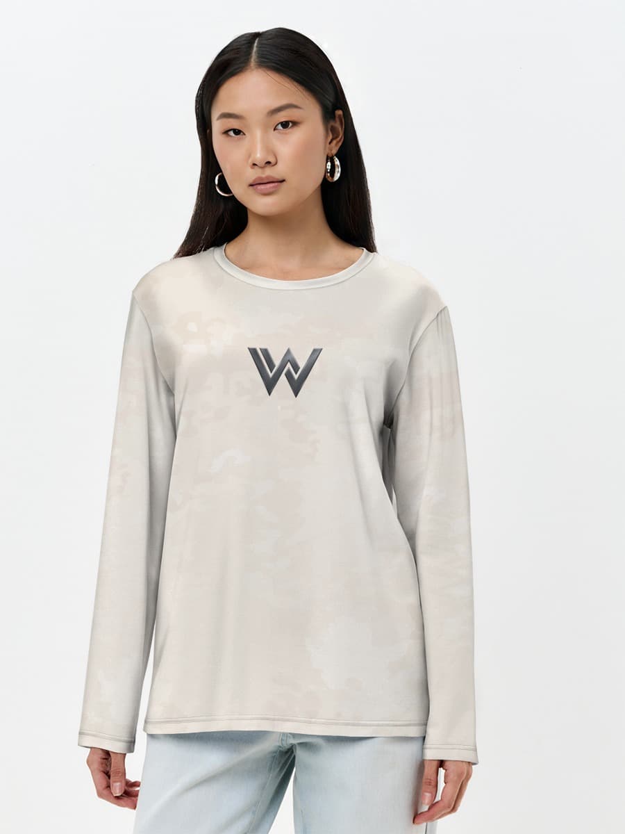 Camisa de manga larga para mujer. Algodón.