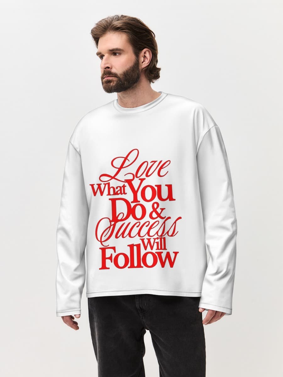 T-shirt Manches Longues Coton Oversize Homme