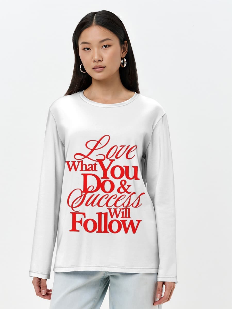 T-shirt Coton Manches Longues Femme