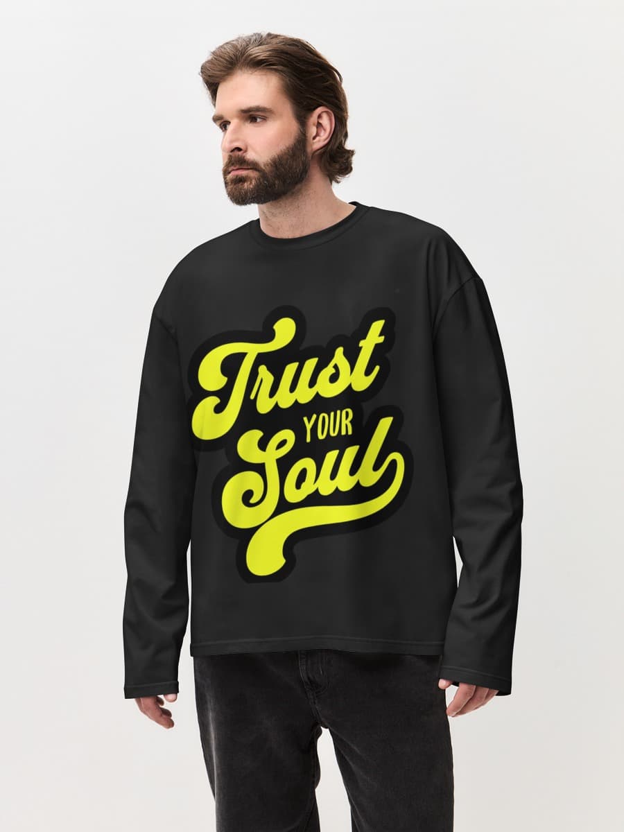 T-shirt Manches Longues Coton Oversize Homme