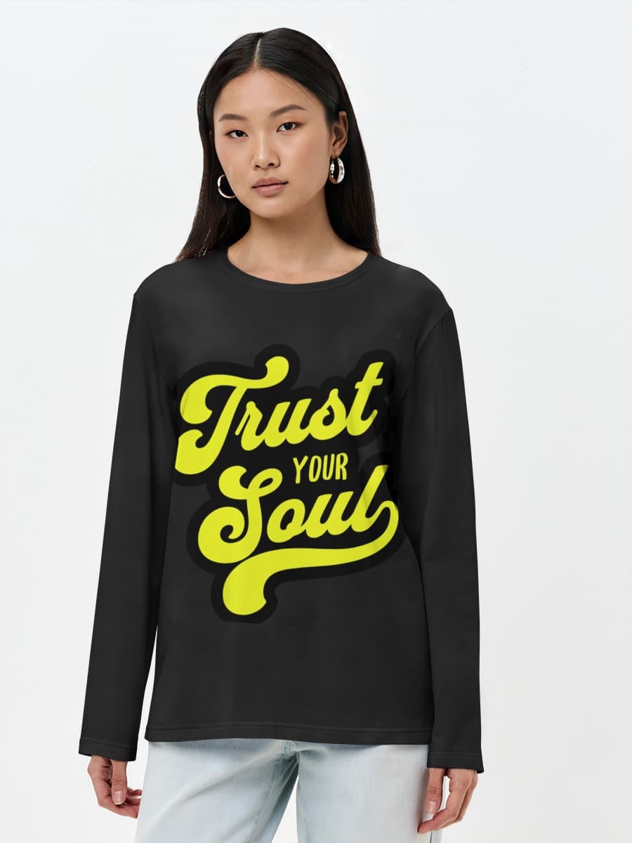 T-shirt Coton Manches Longues Femme