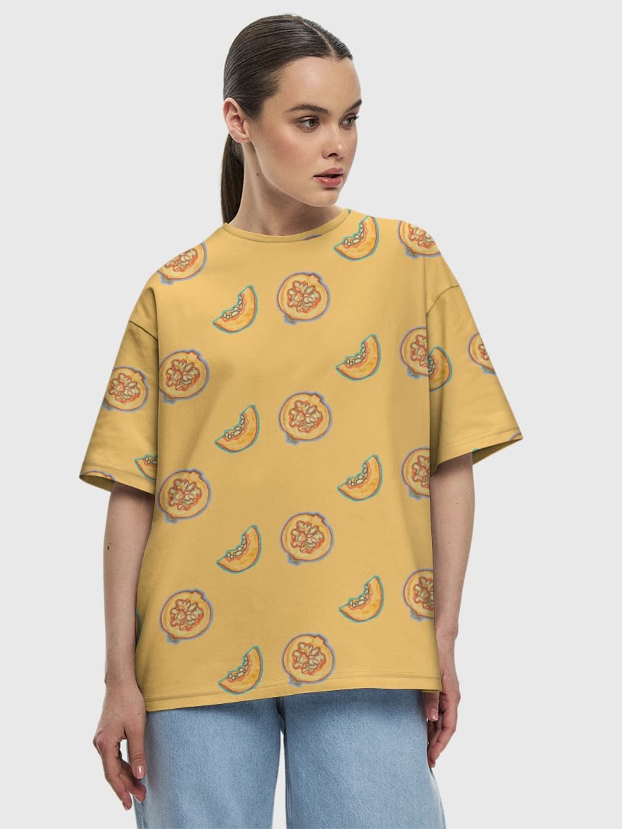 レディース ビッグシルエット コットンTシャツ