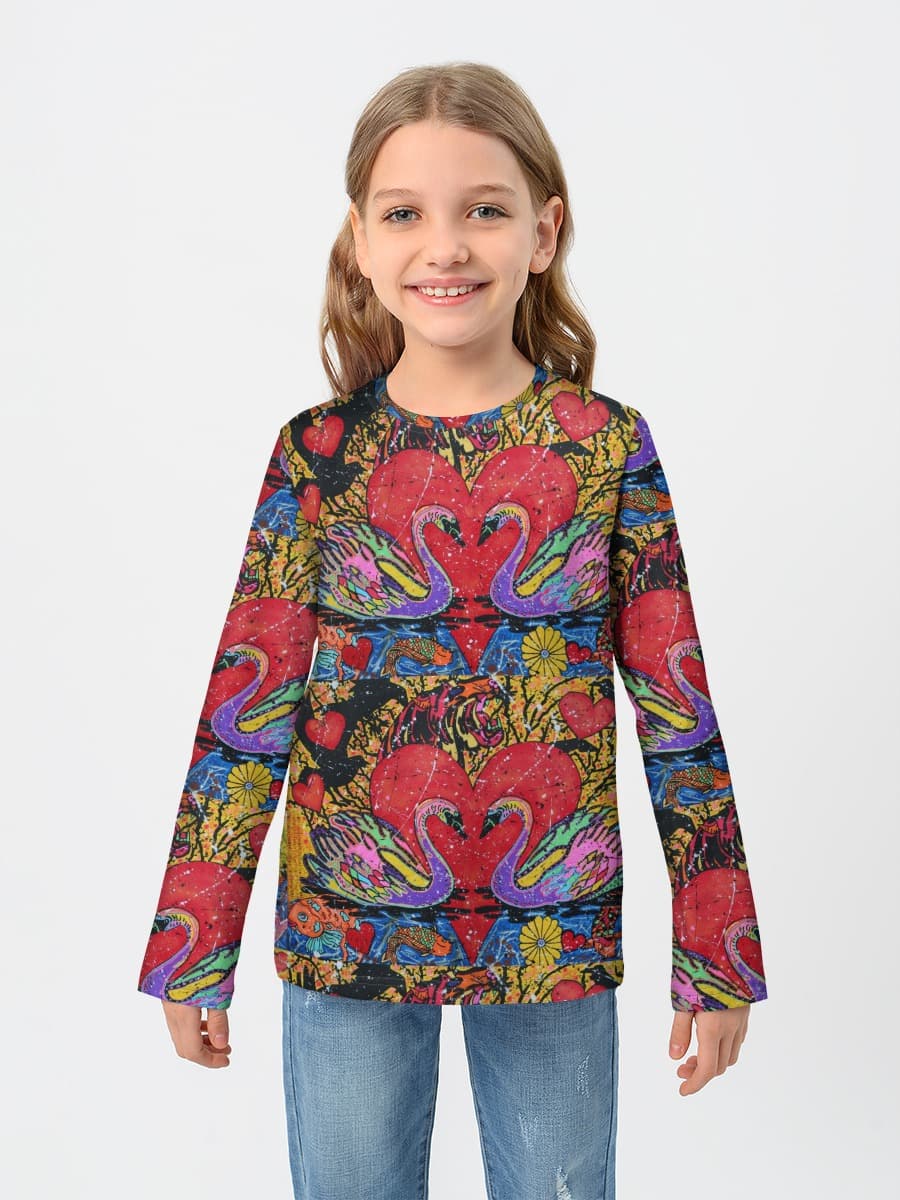 T-shirt manches longues coton fille