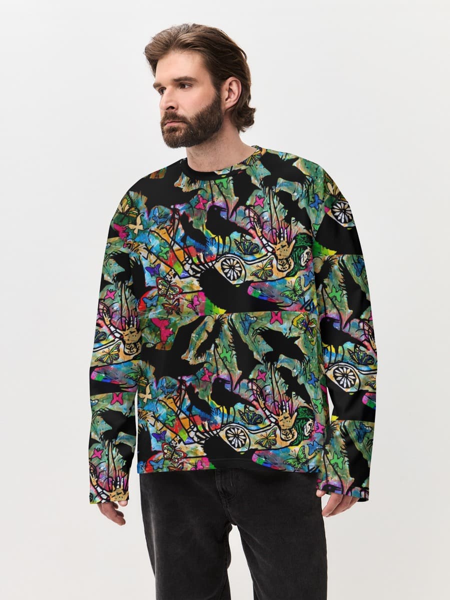 T-shirt Manches Longues Coton Oversize Homme