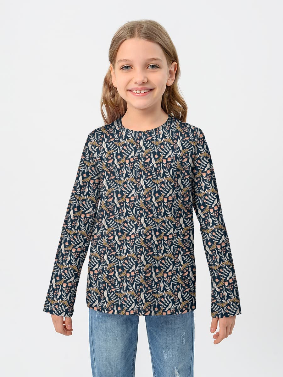 T-shirt manches longues coton fille