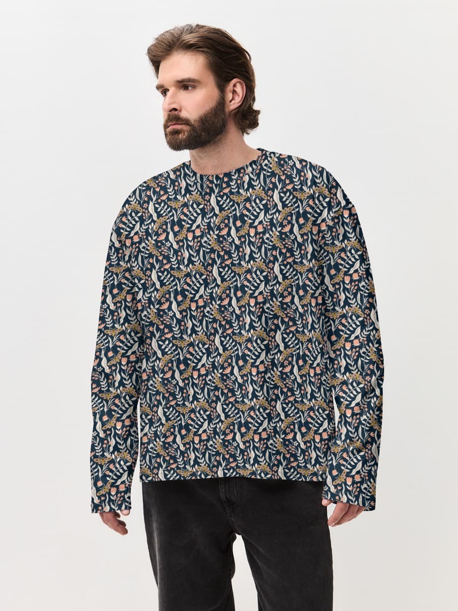 T-shirt Manches Longues Coton Oversize Homme