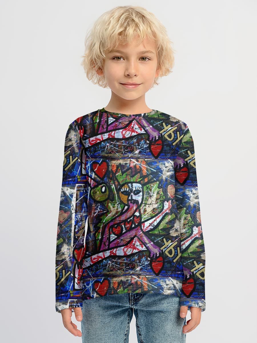 T-shirt manches longues coton garçon