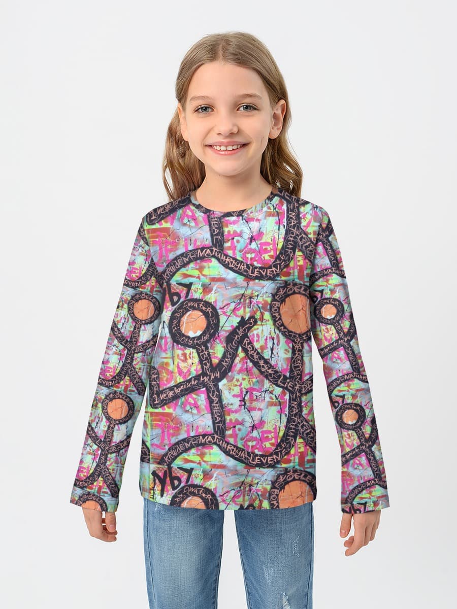 T-shirt manches longues coton fille