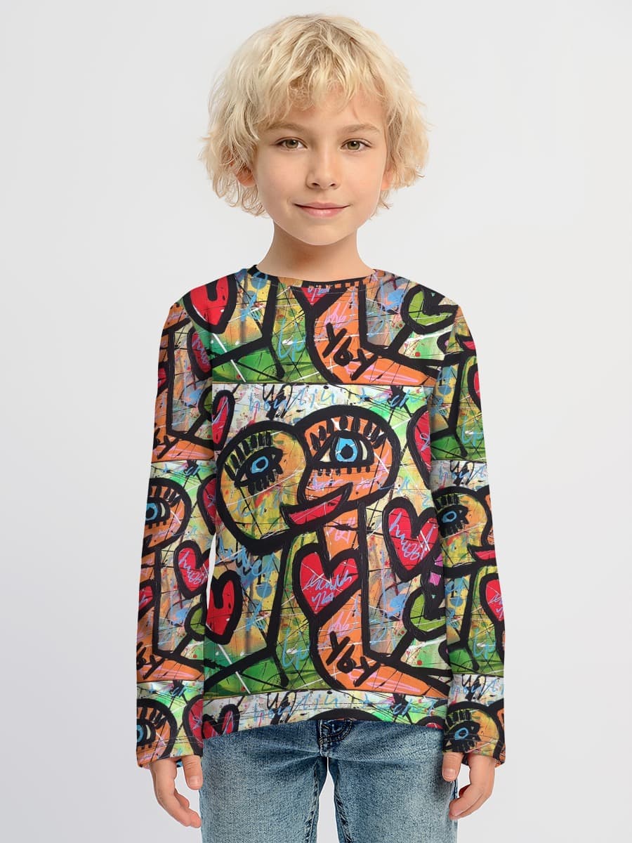 T-shirt manches longues coton garçon