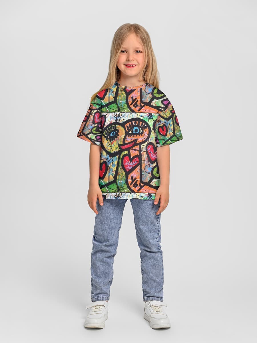 T-shirt coton oversize fille