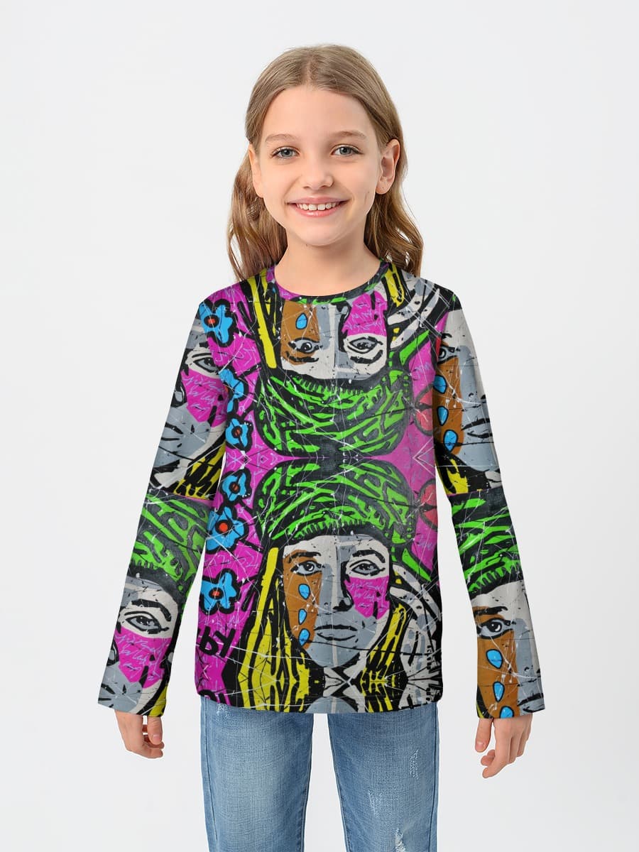 T-shirt manches longues coton fille