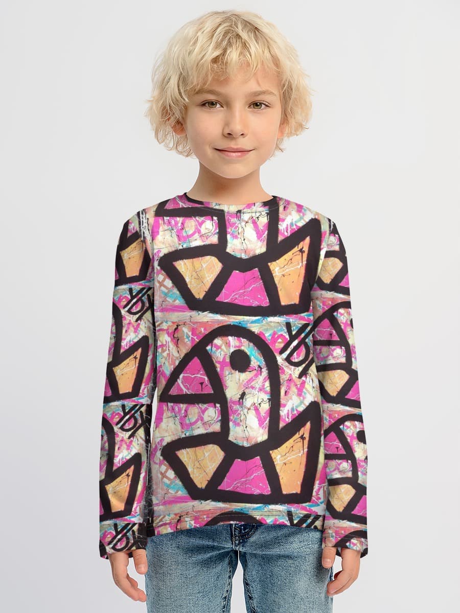 Baumwoll-Langarmshirt Jungen