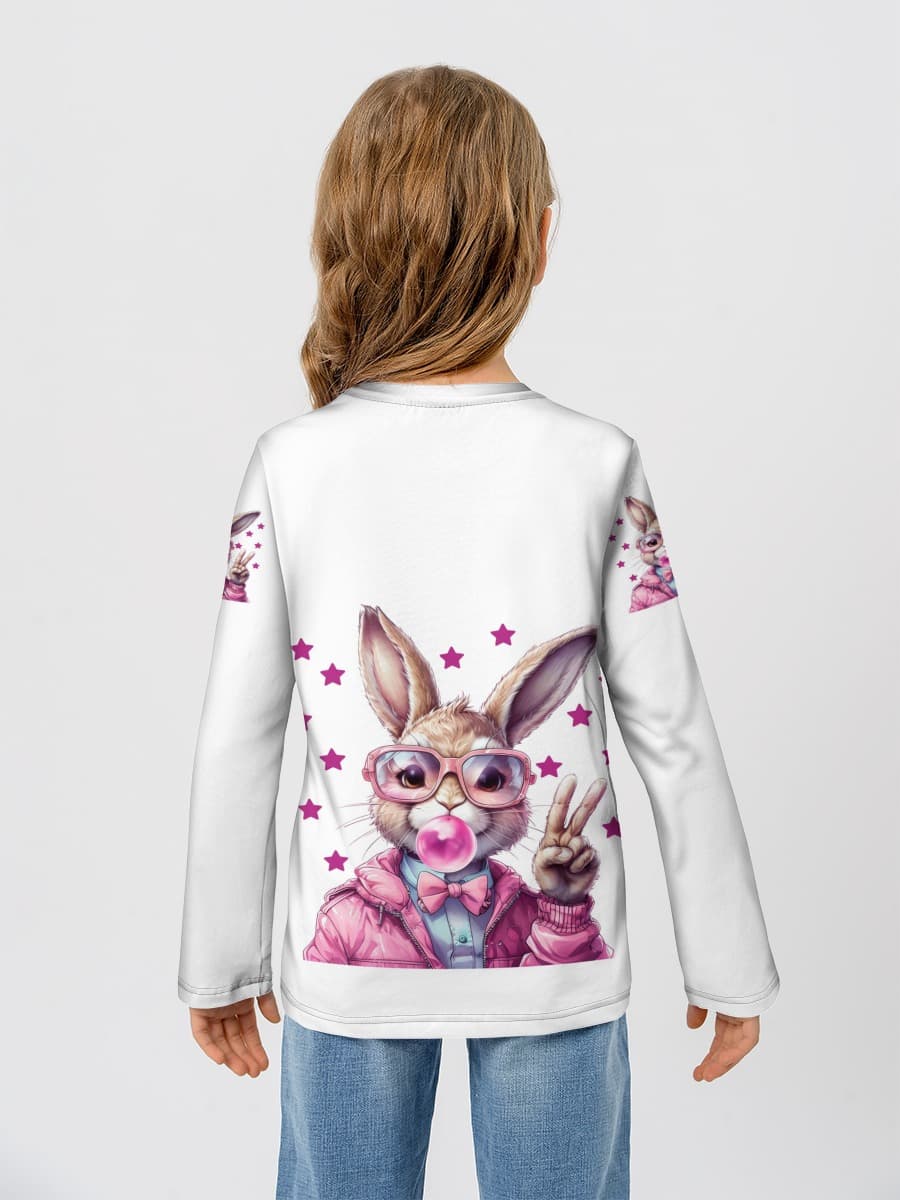 Girls' cotton long sleeve shirt