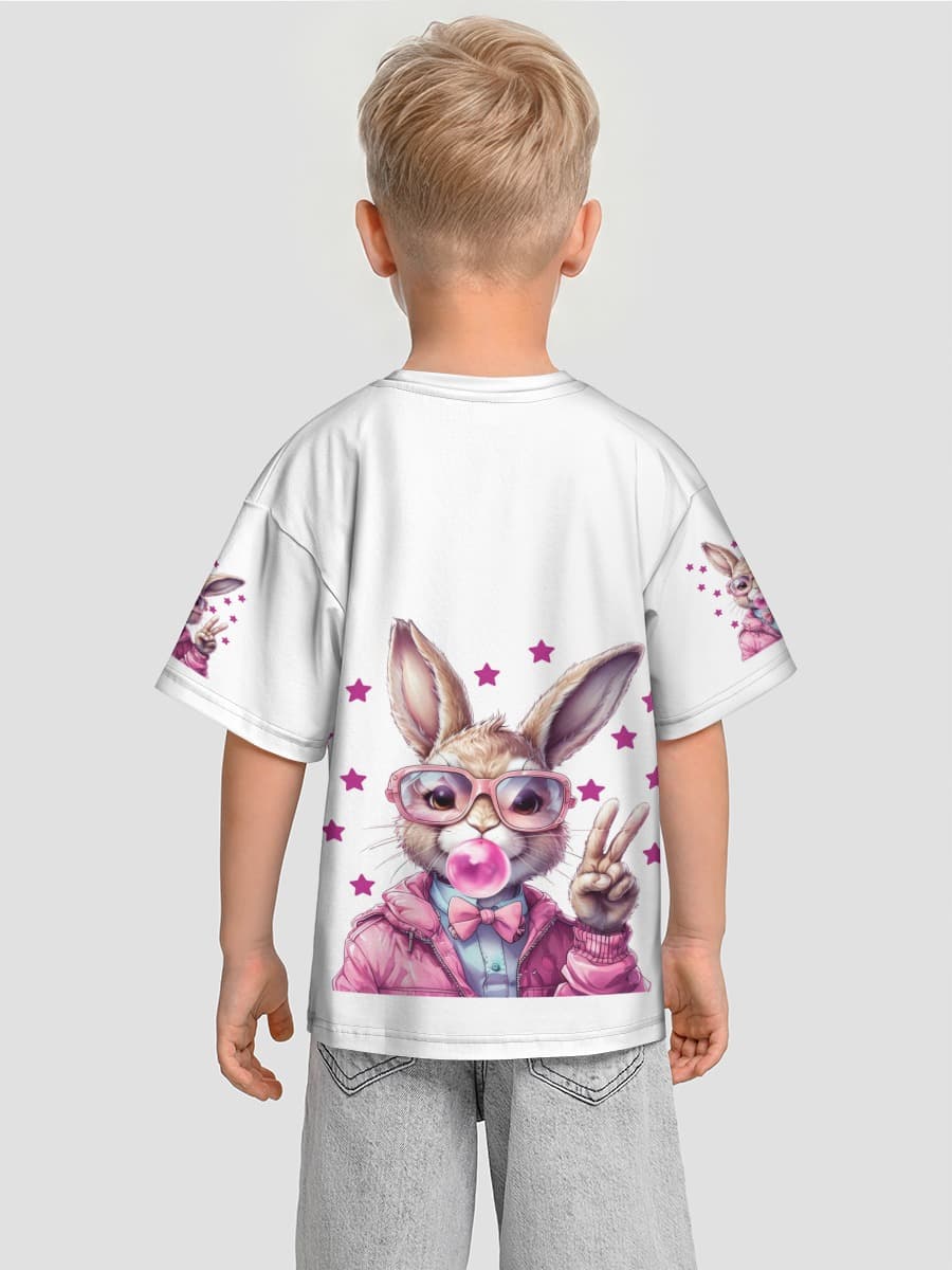Boys' oversized cotton T-shirt