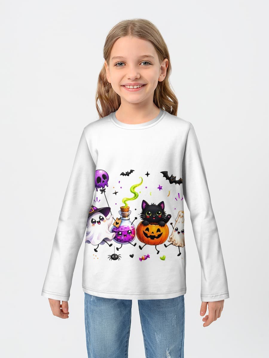 Girls' cotton long sleeve shirt