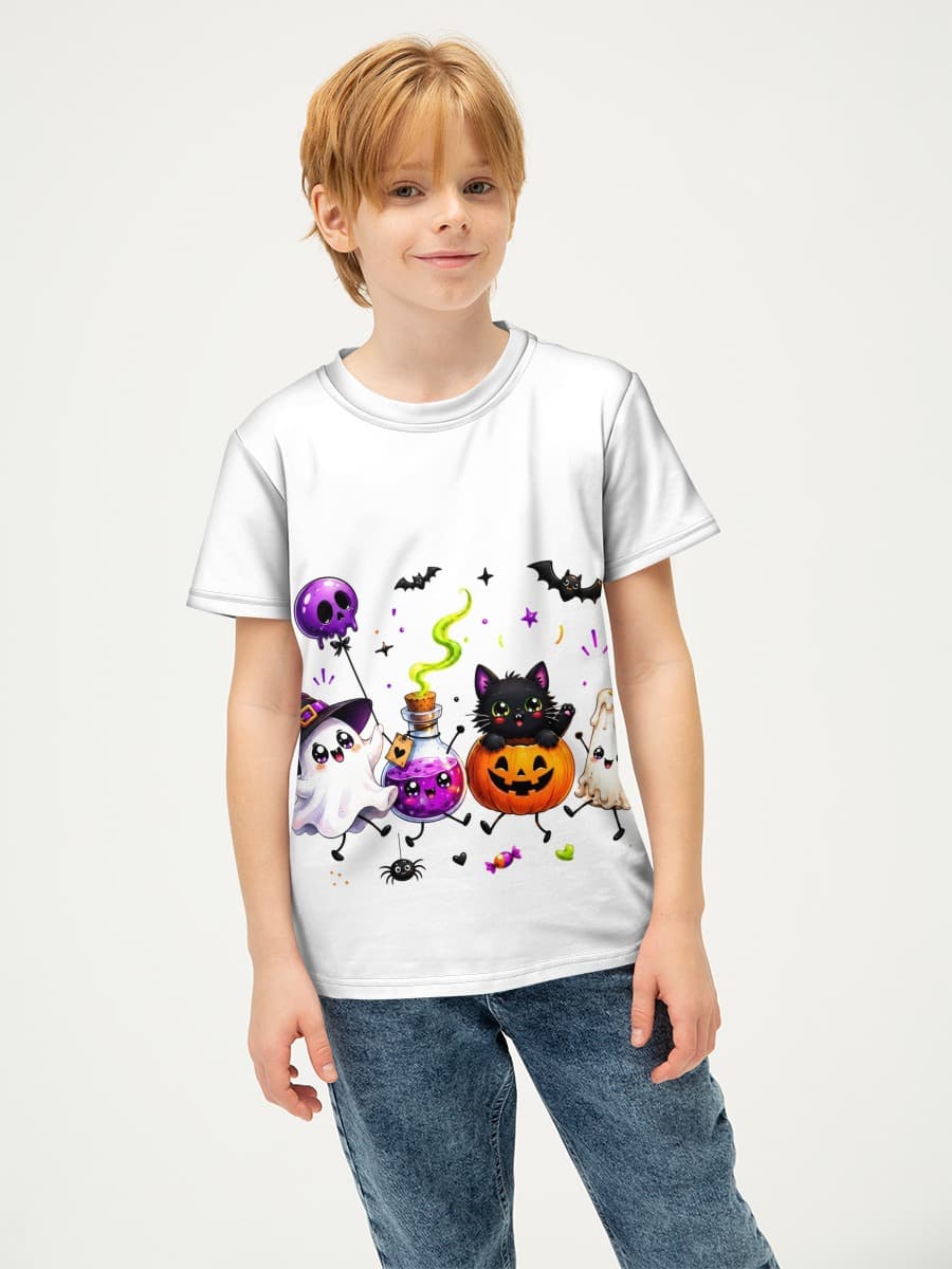 Boys' basic cotton T-shirt