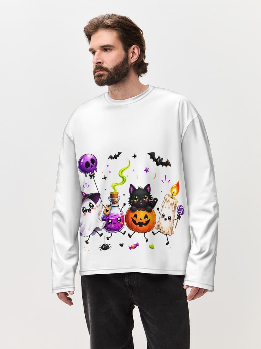 Men's oversized cotton long sleeve