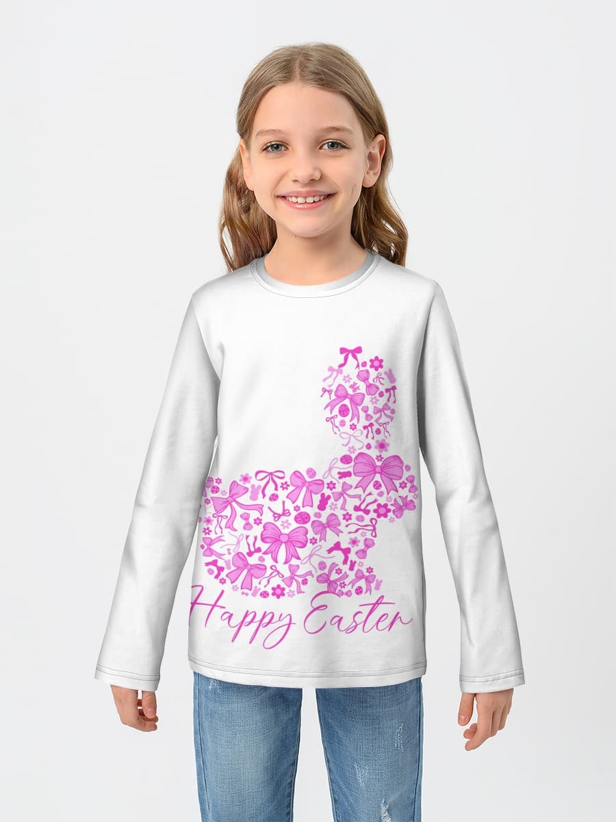 Girls' cotton long sleeve shirt
