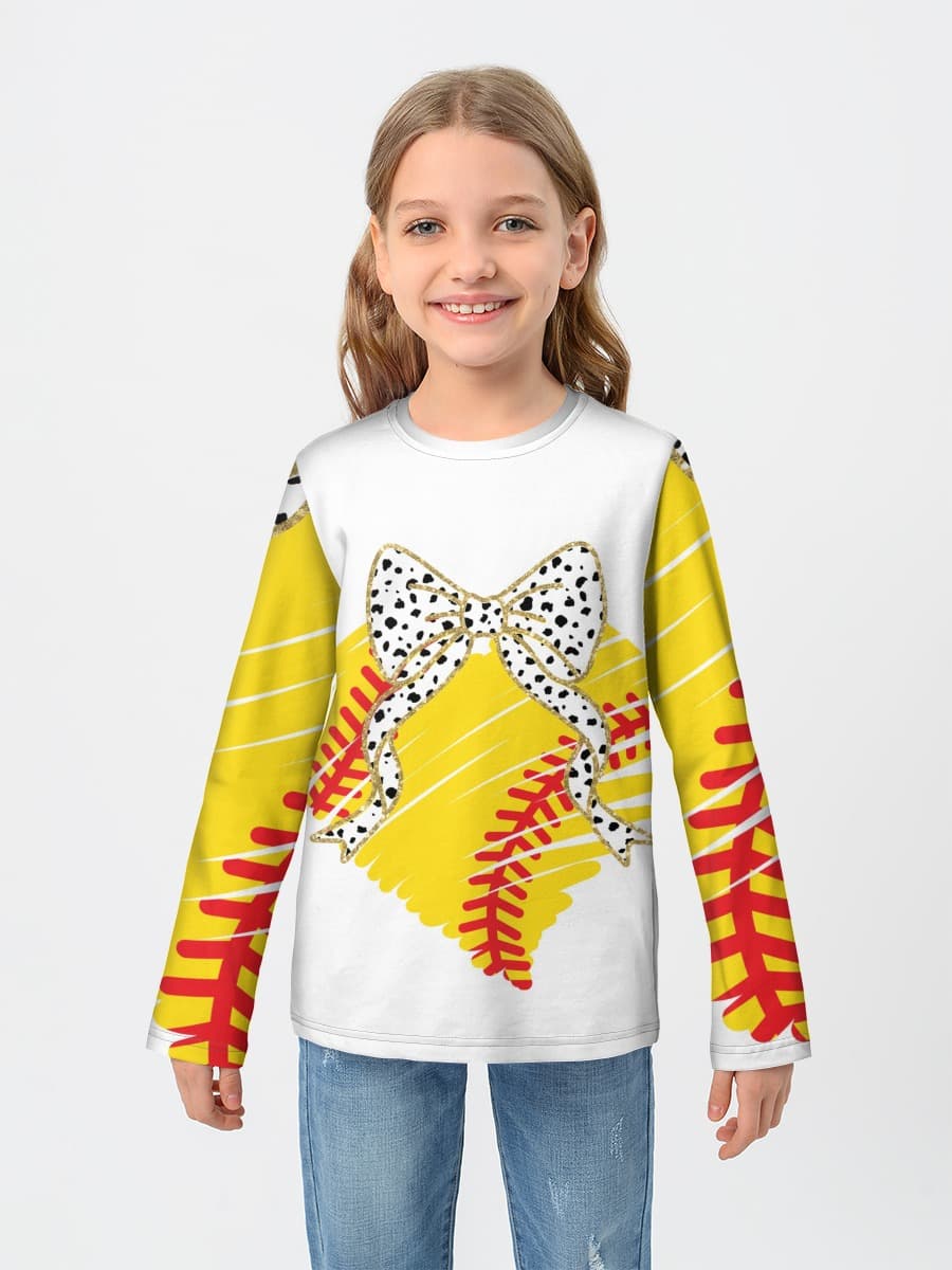 Girls' cotton long sleeve shirt