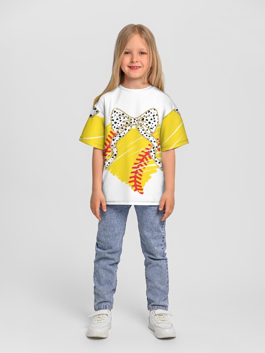 Girls' oversized cotton T-shirt