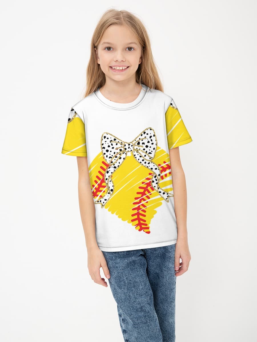 Girls' basic cotton T-shirt