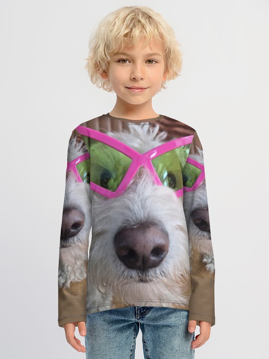 Boys' cotton long sleeve shirt