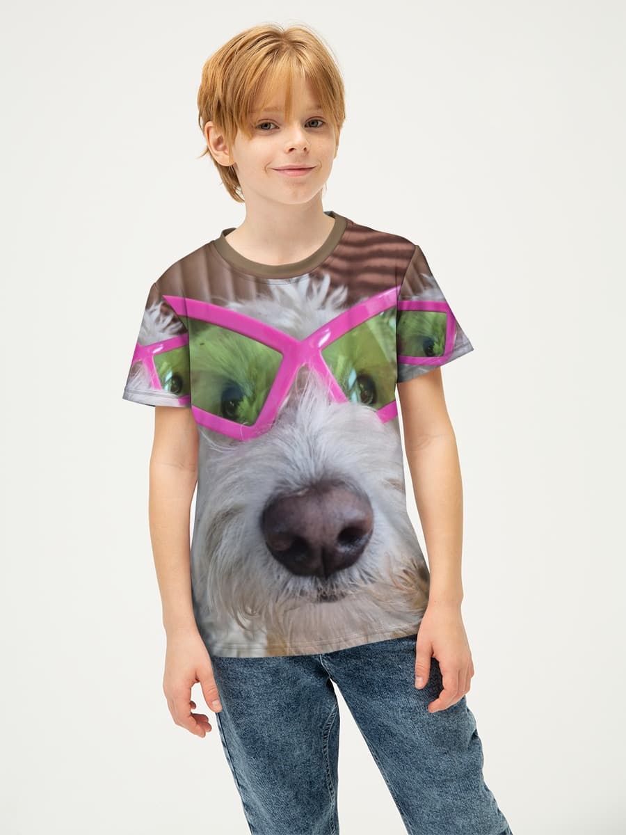 Boys' basic cotton T-shirt