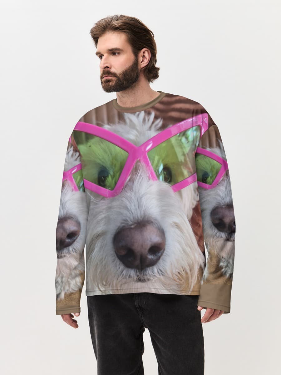 Men's oversized cotton long sleeve