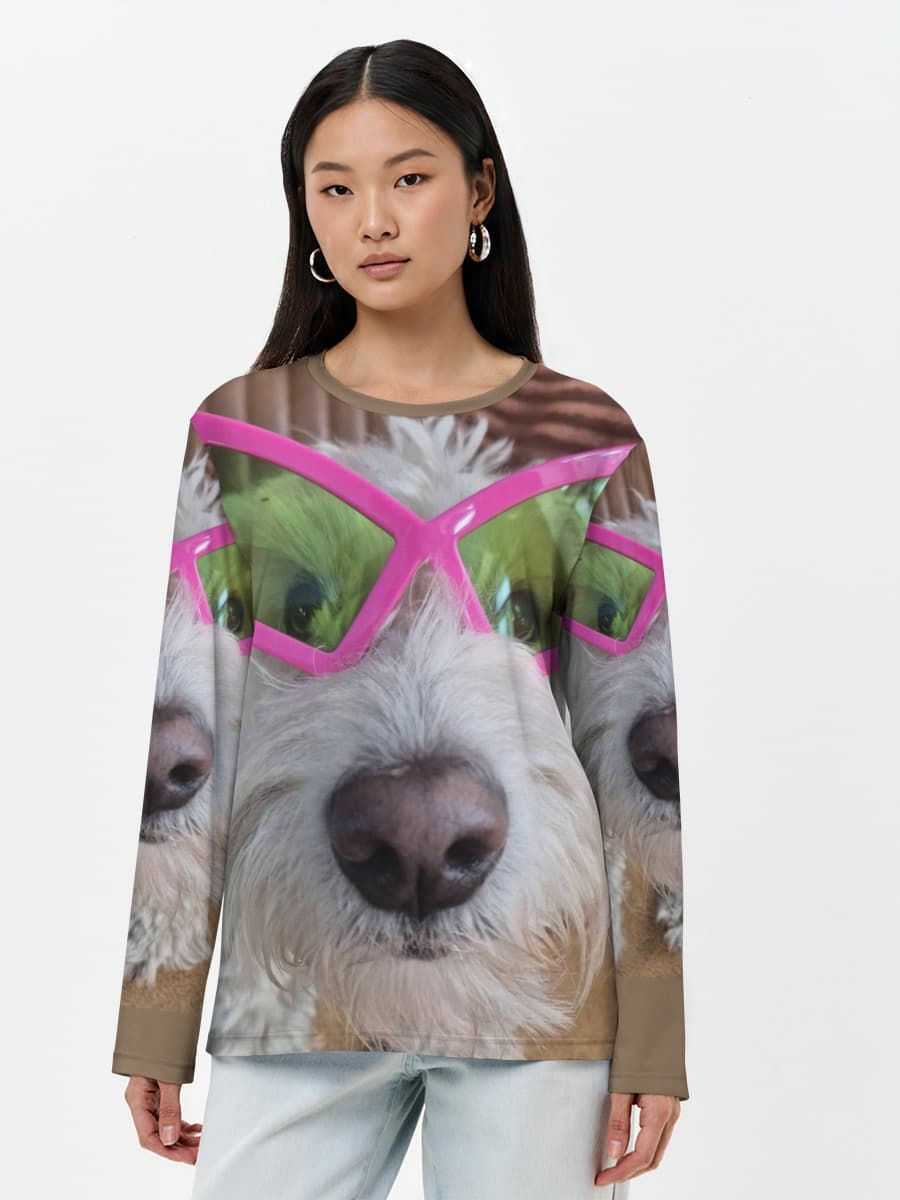 Women's long sleeve shirt. Cotton
