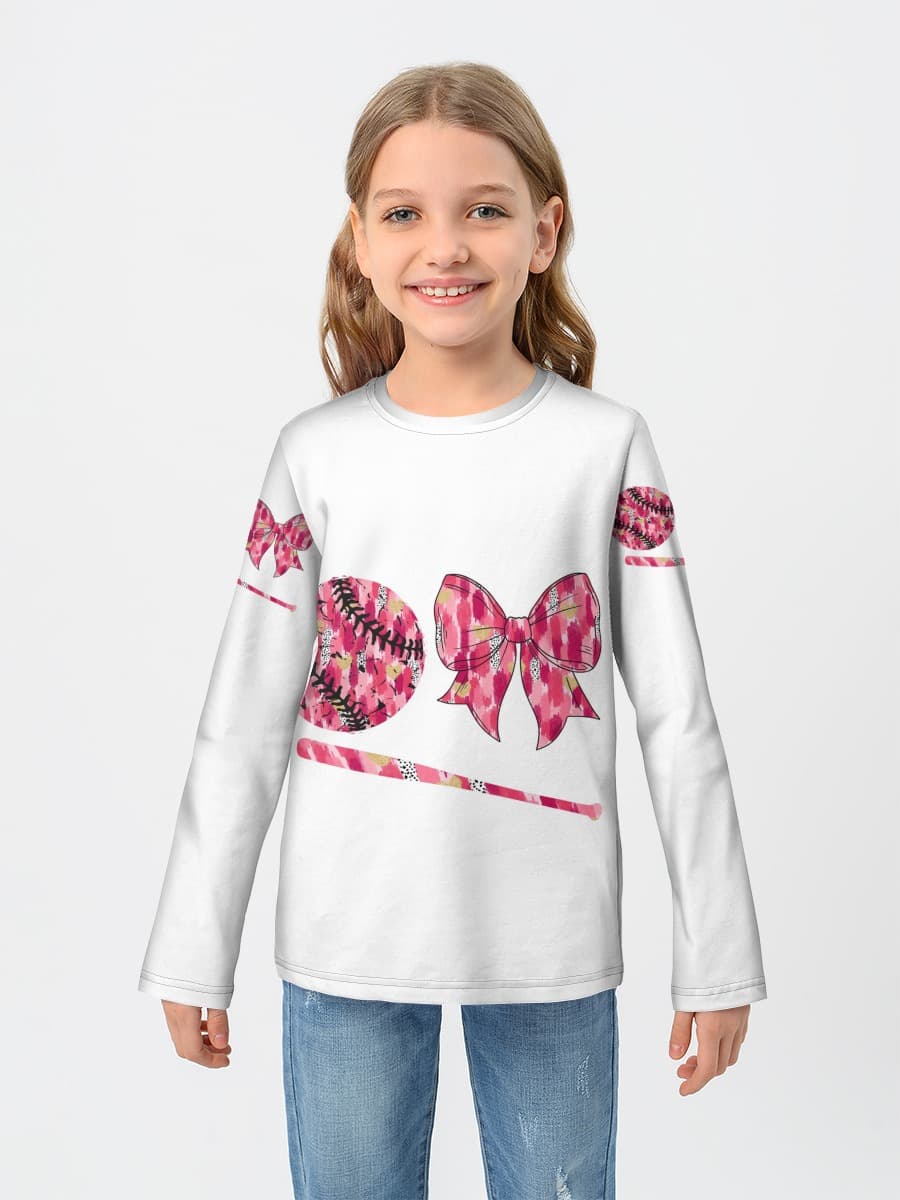 Girls' cotton long sleeve shirt