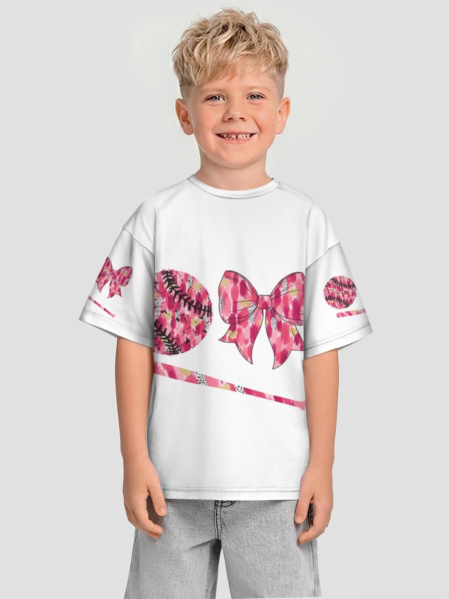 Boys' oversized cotton T-shirt
