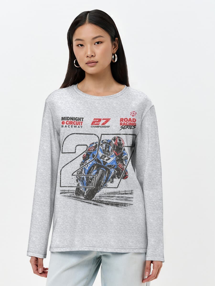 Damen Baumwoll Langarmshirt