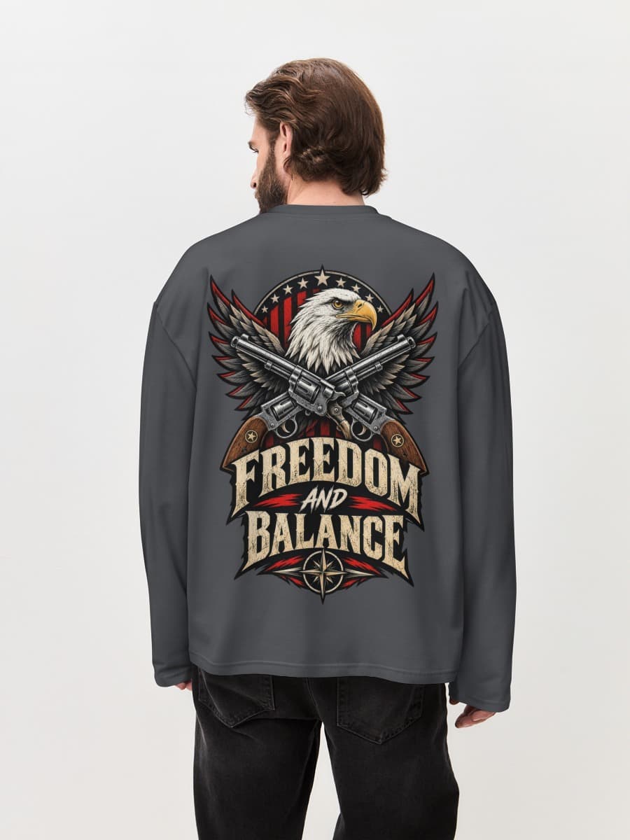 Men's oversized cotton long sleeve