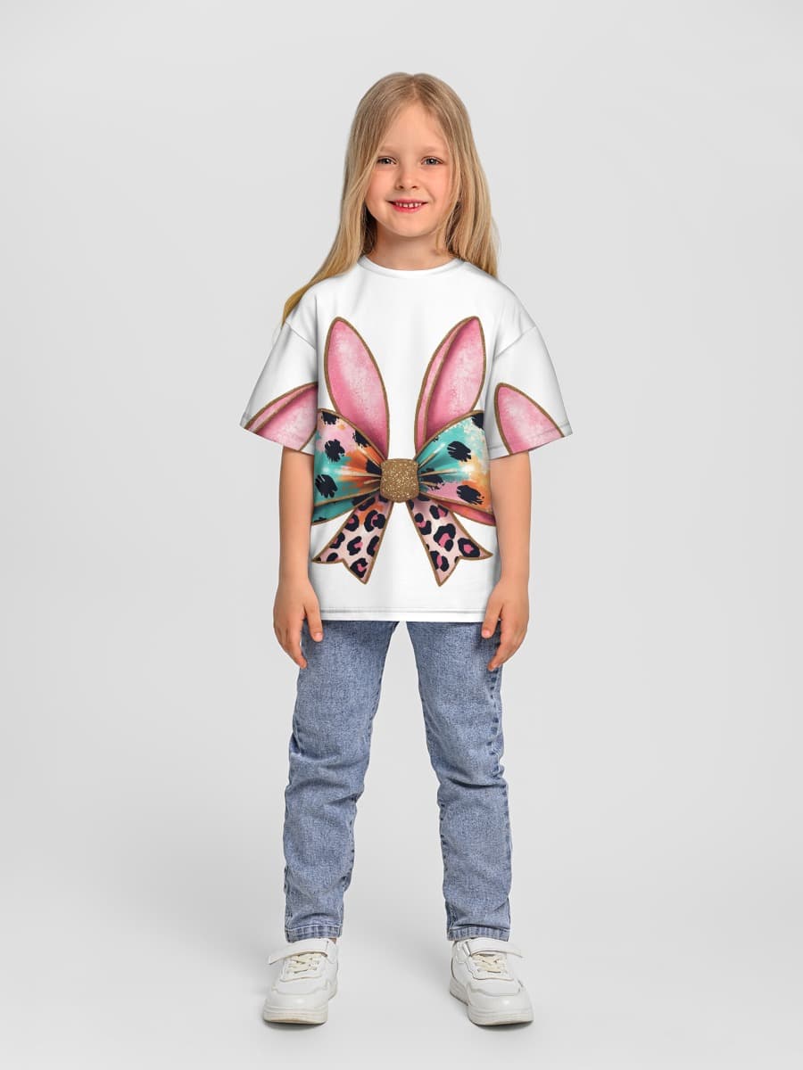Oversized Baumwoll-T-Shirt Mädchen