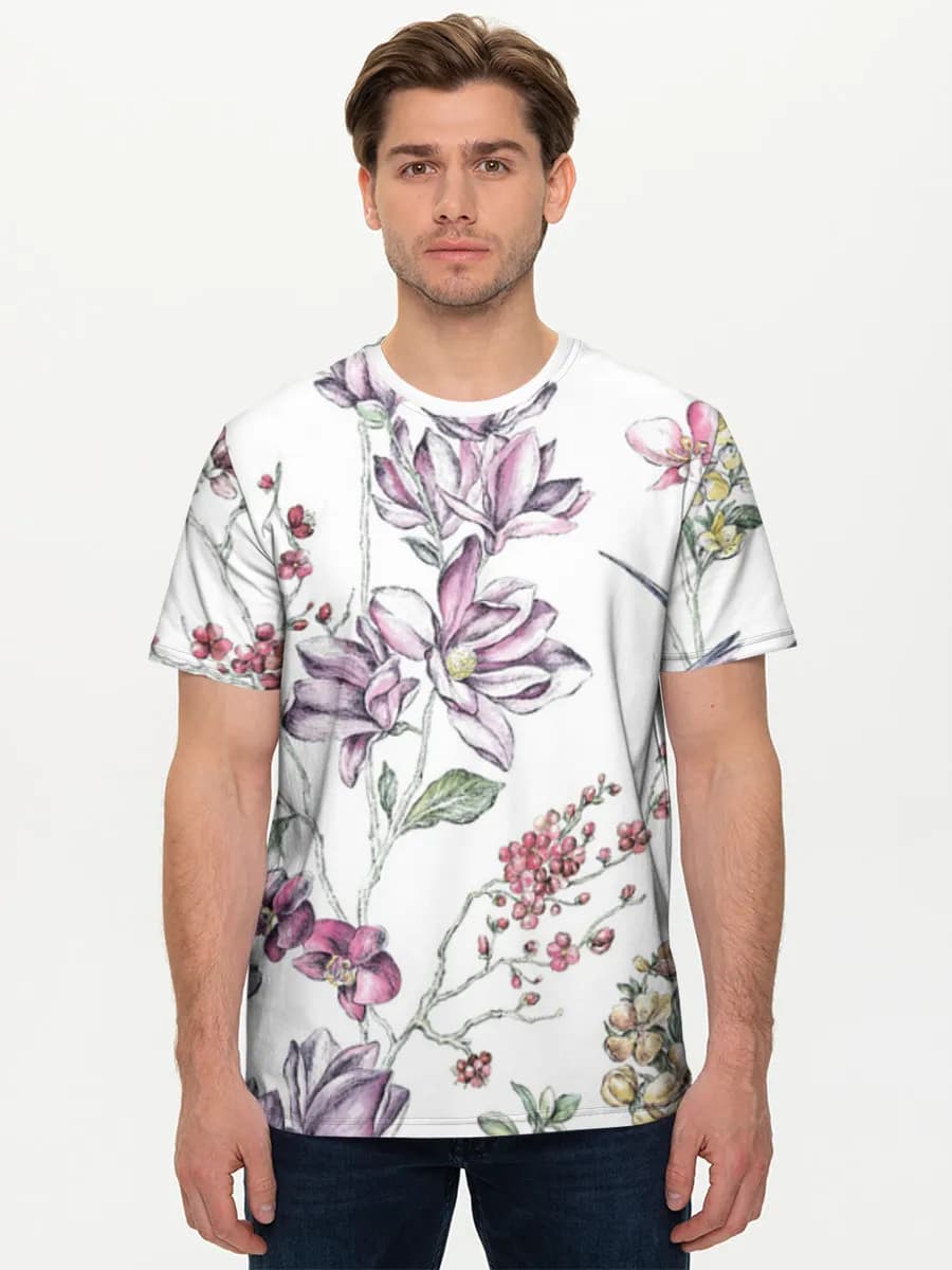 メンズ ベーシック コットンTシャツ