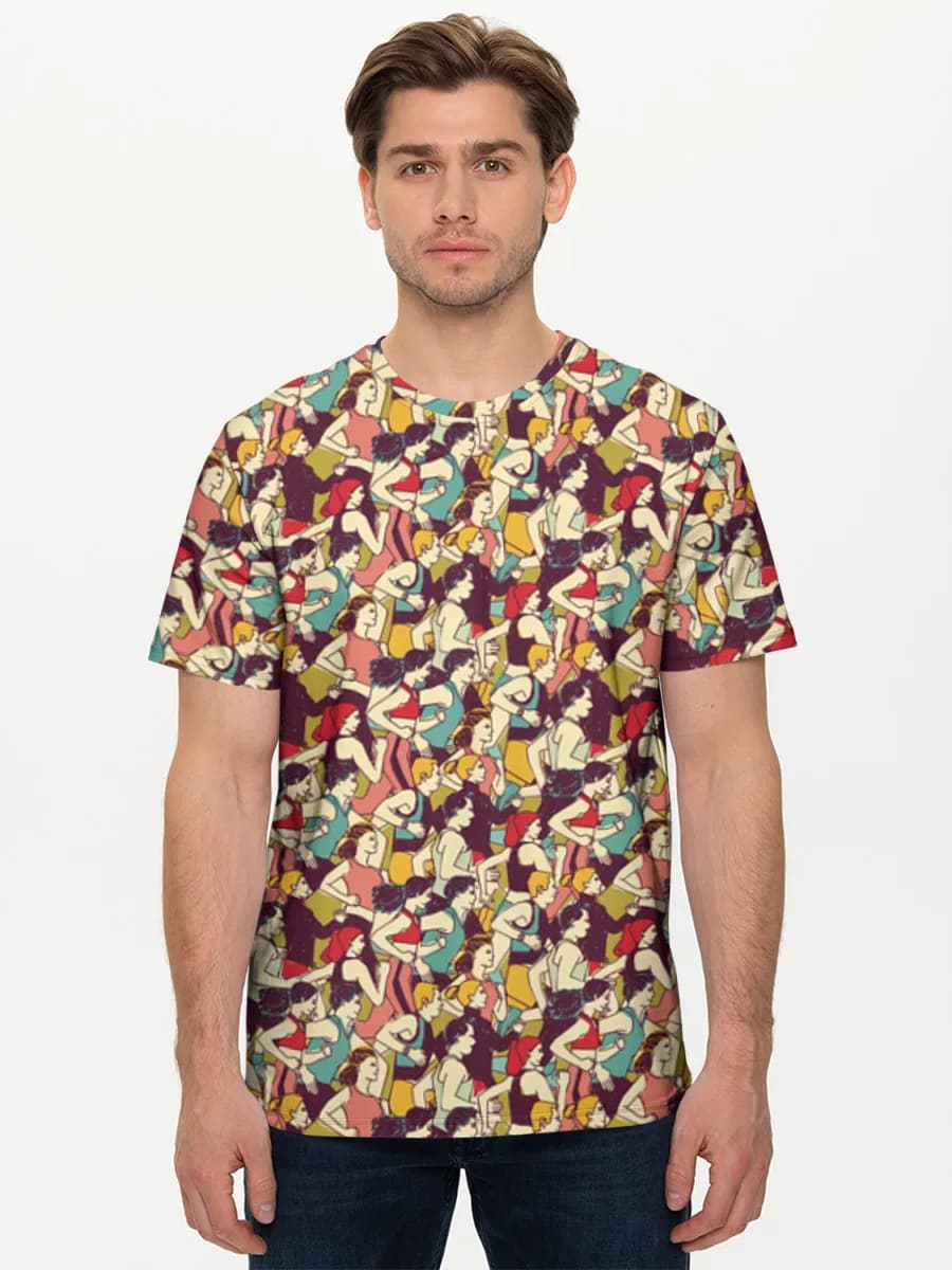 メンズ ベーシック コットンTシャツ