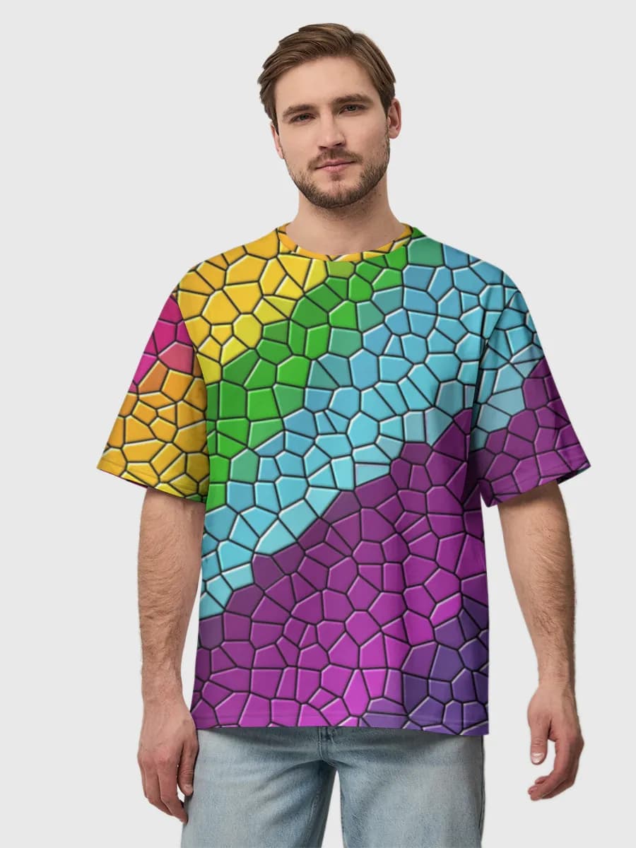 Camiseta de algodón extragrande para hombre