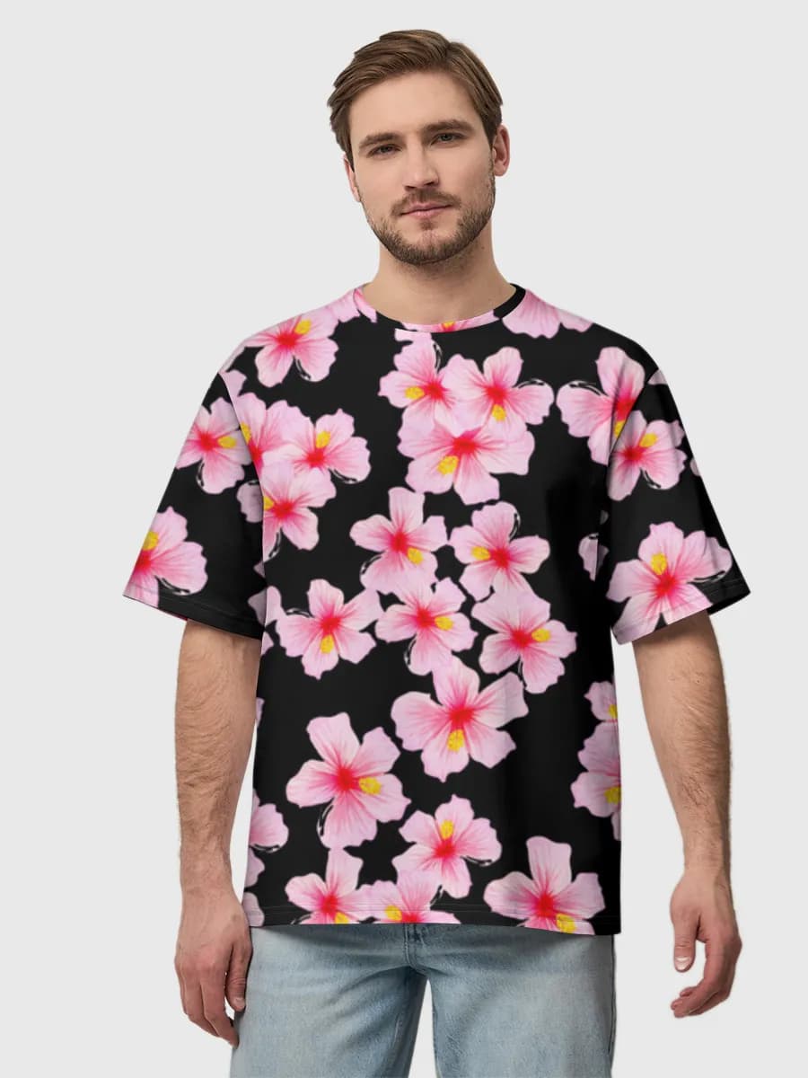 Camiseta de algodón extragrande para hombre