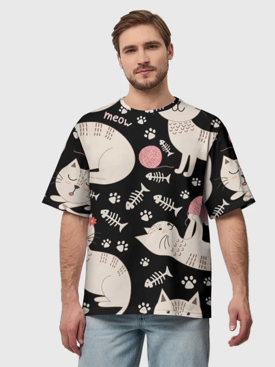 Men's oversized cotton T-shirt