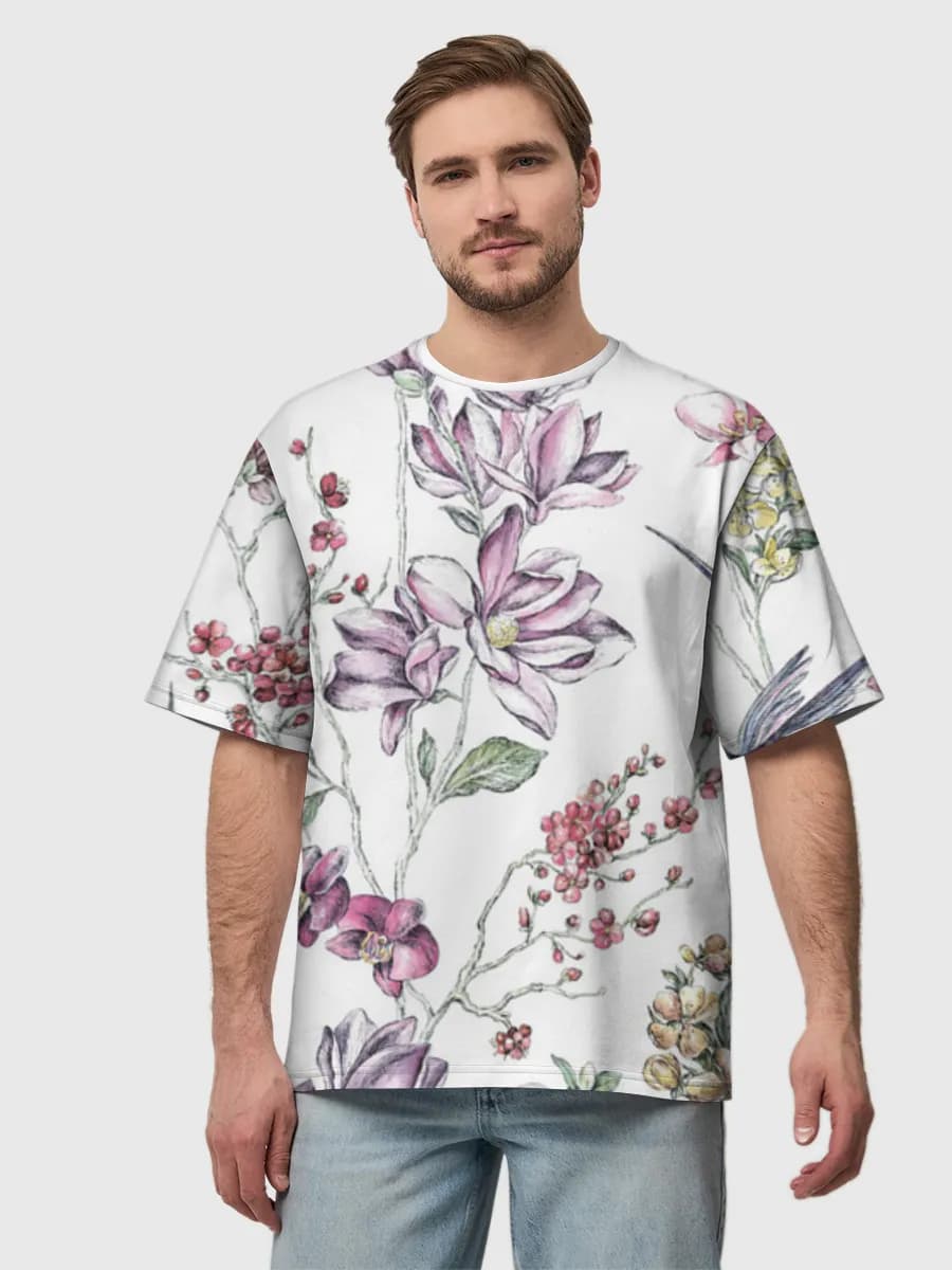 メンズ ビッグシルエット コットンTシャツ