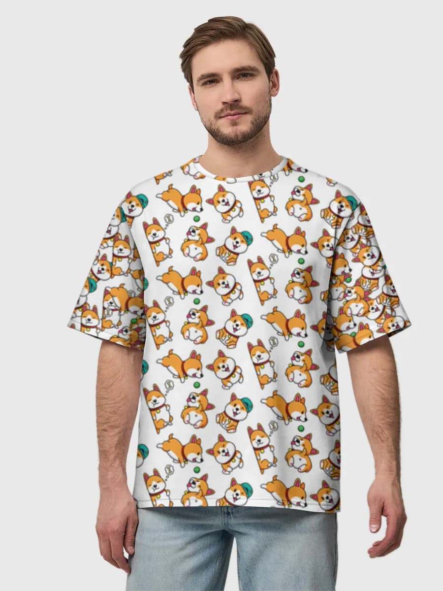メンズ ビッグシルエット コットンTシャツ