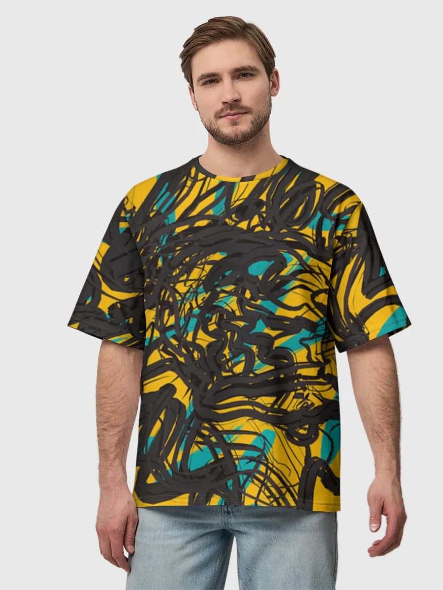 Camiseta de algodón extragrande para hombre