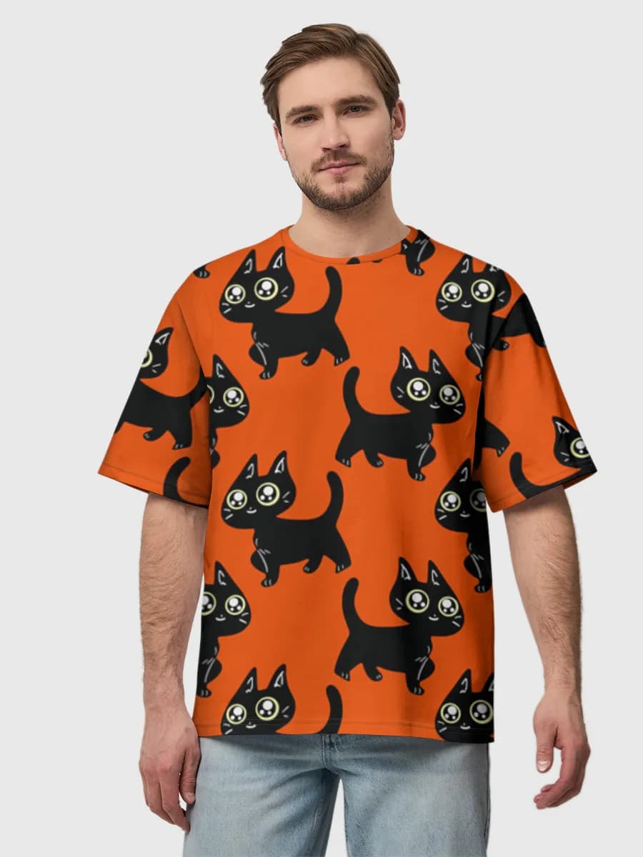 メンズ ビッグシルエット コットンTシャツ