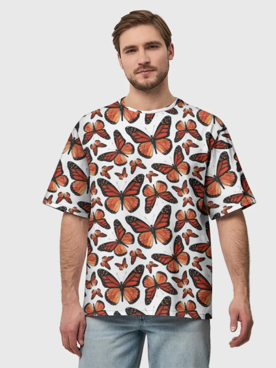 メンズ ビッグシルエット コットンTシャツ