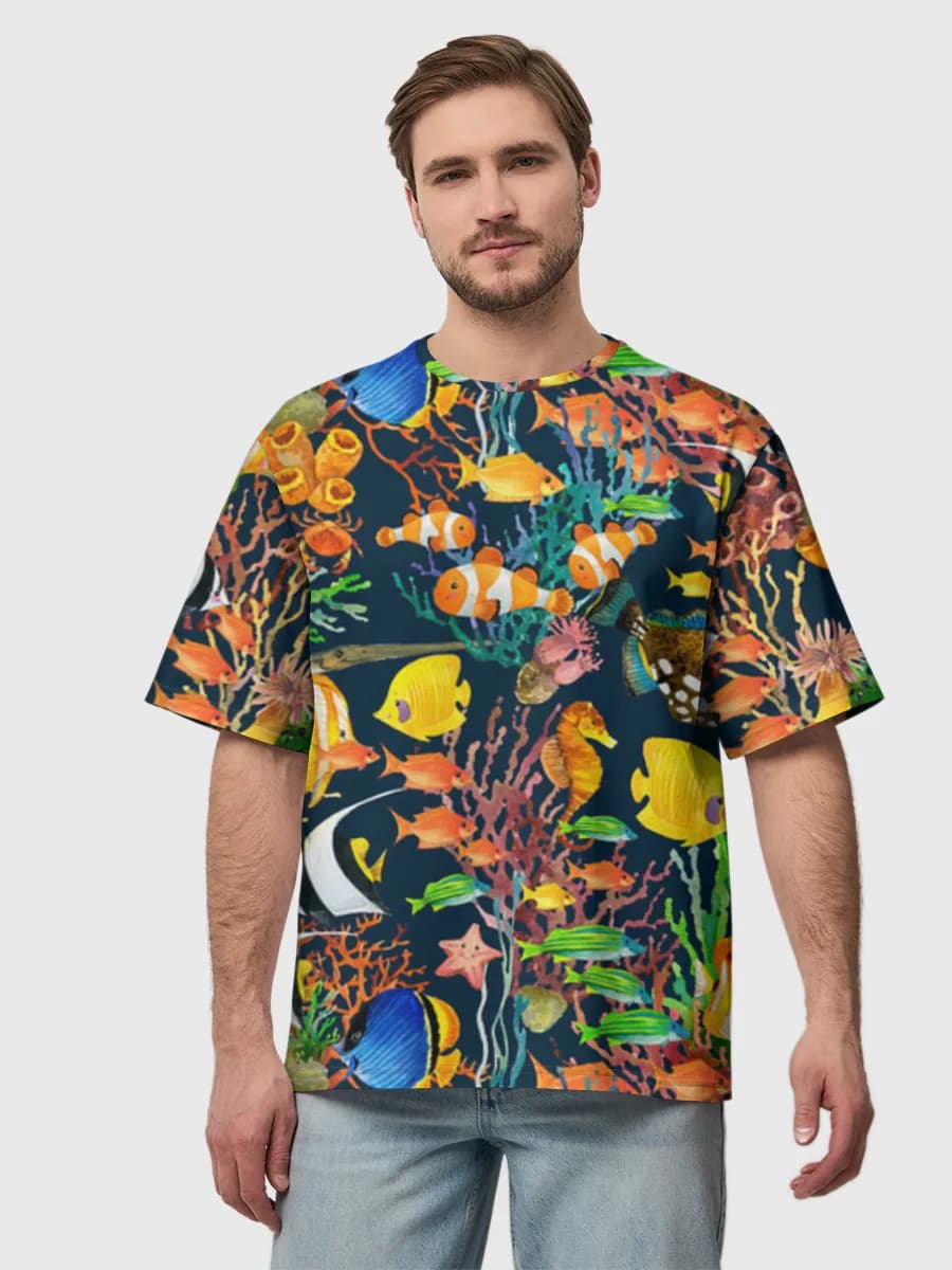 Men's oversized cotton T-shirt
